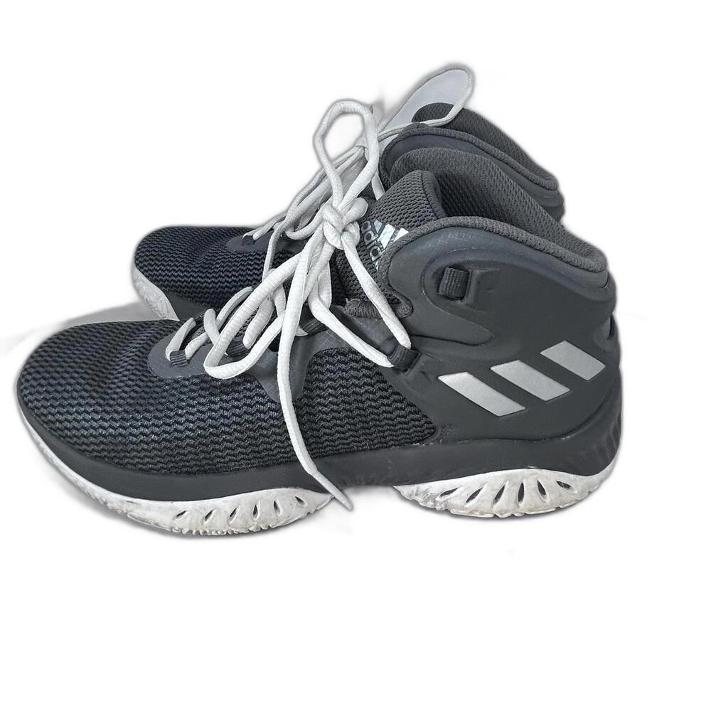 Adidas Gray Explosive Bounce Basketball shoes‎ youth size 6